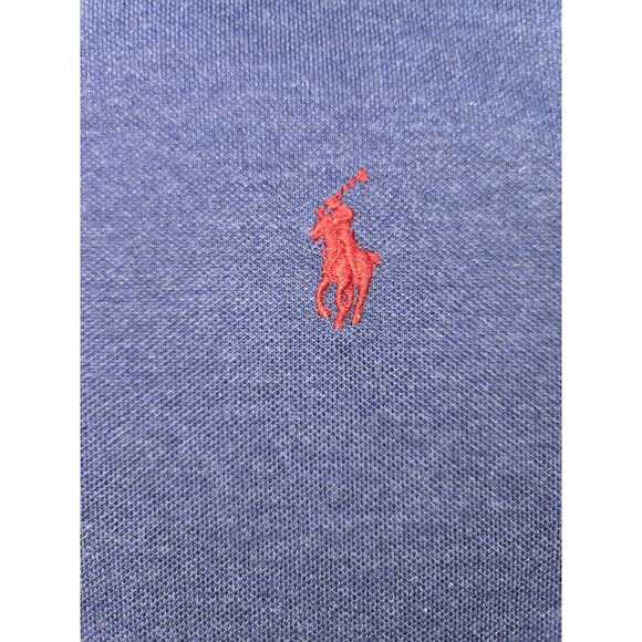 Polo Ralph Lauren Mens Navy Polo Shirt Medium Pima Stretch Mesh - Picture 7 of 8